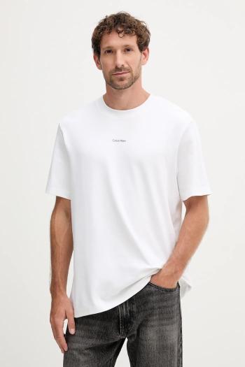 Tričko Calvin Klein pánske, biela farba, jednofarebné, LV04LC241G
