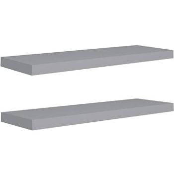 Shumee plávajúce nástenné 2 ks sivé 80×23,5×3,8 cm MDF, 323857