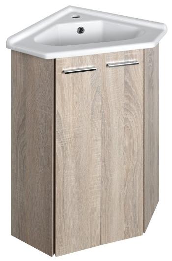 AQUALINE - ZOJA umývadlová skrinka 39x74x39cm, dub platin 50344