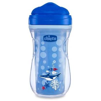 Chicco hrnček Active termo s tvrdým náustkom 200 ml, modrý, žralok 14 mes.+ (8058664081233)