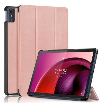 LEATHER Zaklápací kryt pre Lenovo Tab M10 5G ružovozlatý