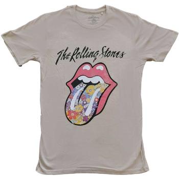 The Rolling Stones tričko Flowers Tongue Natural XL