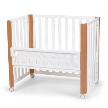 KINDERKRAFT drevená Koya s funkciou ohrádky vrátane matraca White,KINDERKRAFT SELECT Postieľka drevená Koya s funkciou ohrádky vrátane matraca White, 