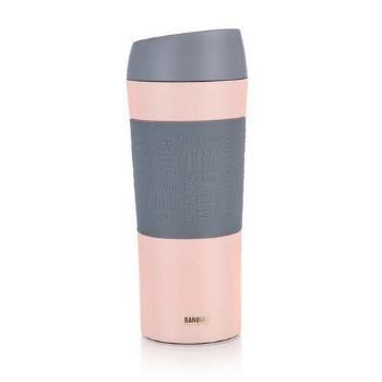 Banquet Hrnček cestovný dvojstenný MATTY 400 ml, ružová