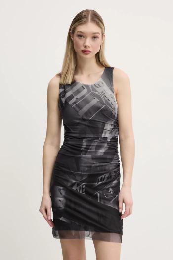 Šaty Desigual BRATISLAVA šedá farba, mini, priliehavá, 25SWVK47