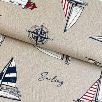 Dekoračná látka Linenlook Sailing yacht club
