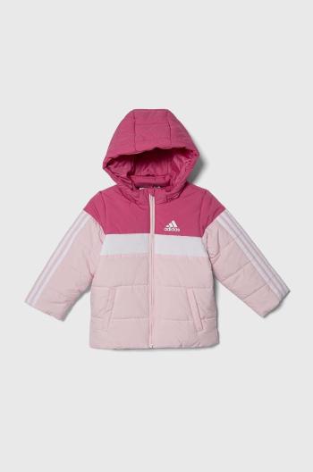 Detská bunda adidas ružová farba