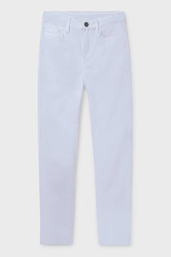 Detské nohavice Mayoral slim fit basic biela farba, jednofarebné, 520