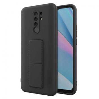 MG Kickstand silikónový kryt na Xiaomi Redmi 9, čierny