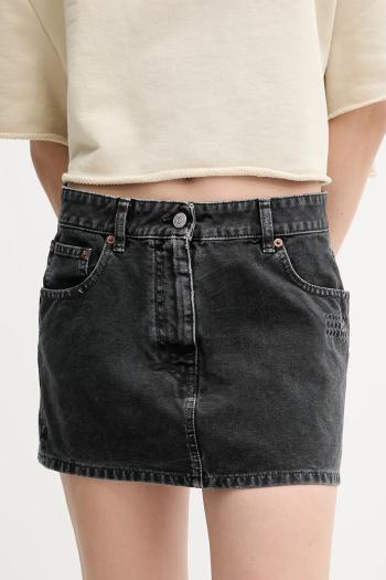 Sukňa MM6 Maison Margiela čierna farba, mini, puzdrová, S52MC0010