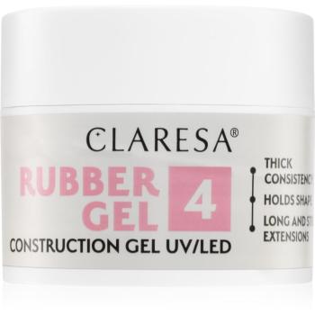 Claresa Rubber Gel Construction Gel UV/LED gélový lak pre predĺženie nechtov odtieň 04 12 g