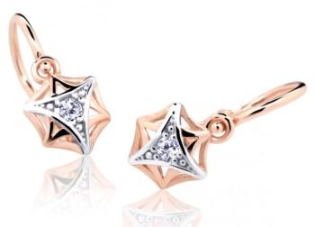 Cutie Diamonds Detské bicolor náušnice zo zlata s diamantmi C2209-10-10-X-4-D