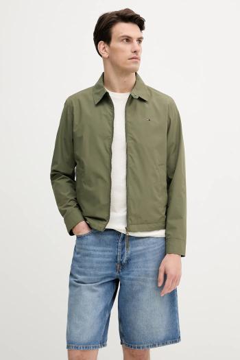 Bunda Tommy Hilfiger zelená farba, prechodná, MW0MW40582