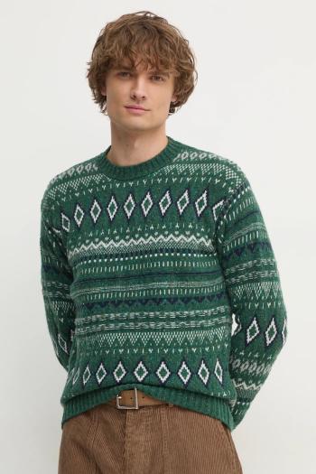 Sveter United Colors of Benetton pánsky, zelená farba, 1137K107V