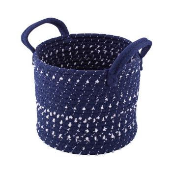 Altom Pamut kerek kosár Sötétkék, 22 x 18 cm, 22 cm átmérőjű