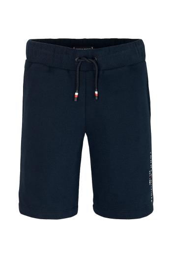 Detské bavlnené šortky Tommy Hilfiger tmavomodrá farba, KB0KB09667