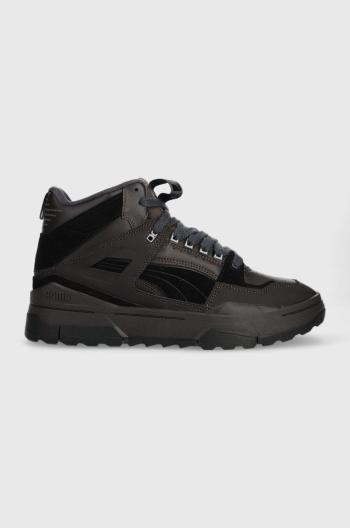 Kožené tenisky Puma Slipstream Hi Xtreme hnedá farba