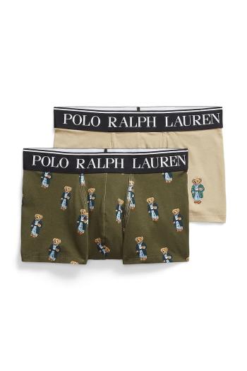 Bavlnené boxerky Polo Ralph Lauren 2-pak zelená farba, 714843425