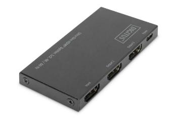 Digitus Ultra tenký HDMI Rozbočovač, 1x2, 4K/60Hz HDR, HDCP 2.2, 18 Gbps, Micro USB napájané