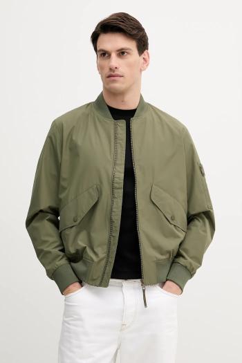 Bunda Tommy Hilfiger zelená farba, prechodná, MW0MW39629