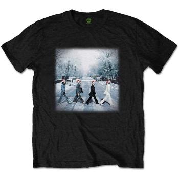 The Beatles tričko Abbey Christmas Čierna XL