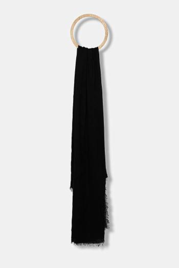 Šál Weekend Max Mara LATINO čierna farba, jednofarebný, 2525546064600