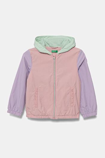 Detská bunda United Colors of Benetton ružová farba, 2IGGGN03L