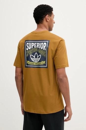 Bavlnené tričko adidas Originals Graphic Lo Ss T pánske, zelená farba, s potlačou, JW0160