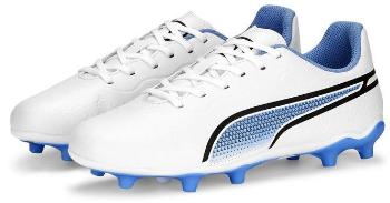 Futballcipő Puma King Match FG/AG Jr fehér/kék EU 34,5 / 210 mm