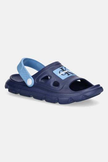 Detské šľapky Calvin Klein Jeans tmavomodrá farba, V1X2-83025