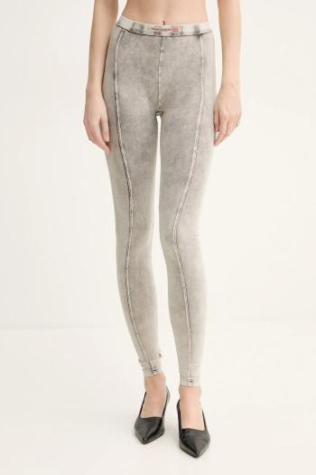 Legíny Diesel ATHENA-DNM TROUSERS dámske, šedá farba, melanžové, A17571.0SHAN