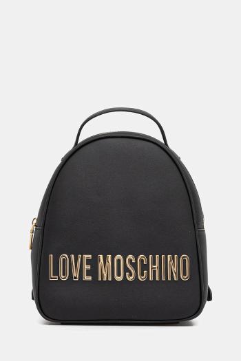Ruksak Love Moschino dámsky, čierna farba, malý, s nášivkou, JC4197PP1