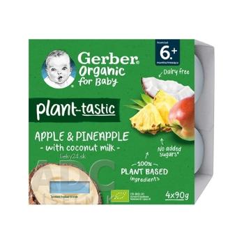 Gerber Organic Rastlinný dezert Jablko a ananás