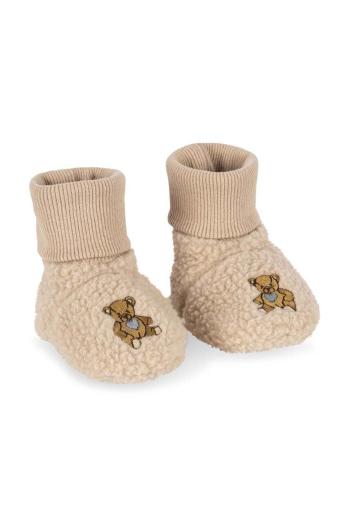 Topánky pre bábätká Konges Sløjd SAFA BOOTS GRS béžová farba, KS101293