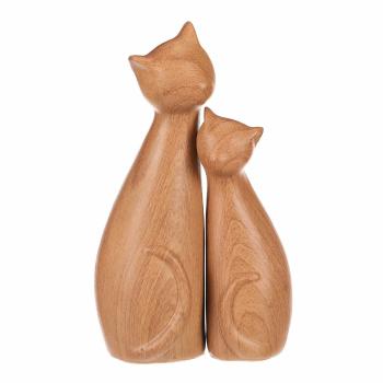 Dekorácia Mačky, 11 x 6 x 17 cm, set 2 ks, polyresin