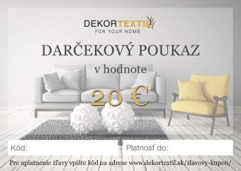 Darčekový poukaz elektronický v hodnote 20 €