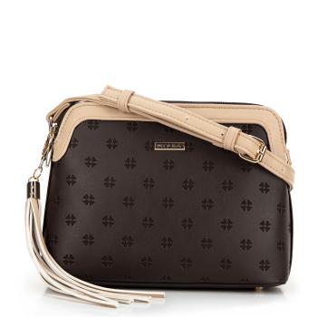 Damska torebka crossbody z chwostem brązowa 99-4Y-208-4