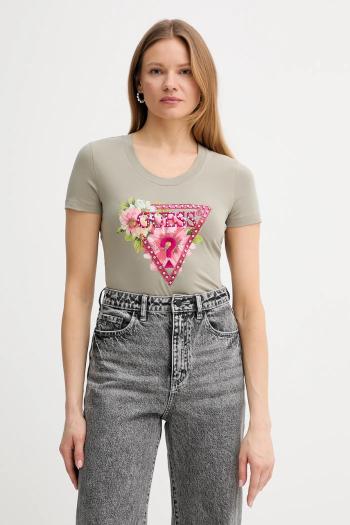 Tričko Guess dámske, béžová farba, W5GI10 J1314