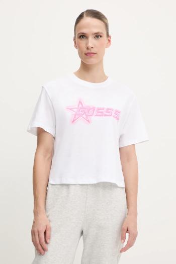 Detské bavlnené tričko Guess ARDISIA biela farba, V5GI12 K9RM1