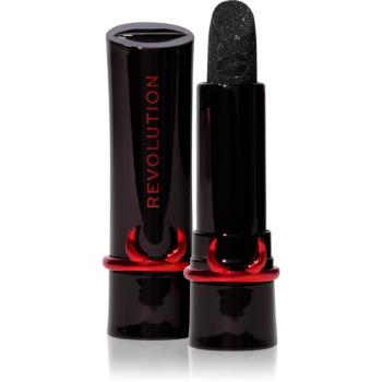 Makeup Revolution Truly Sinful Shimmer Lipstick trblietavý rúž odtieň Sinful Black 3,5 g