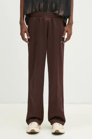 Tepláky adidas Originals Flare Pant pánske, hnedá farba, s nášivkou, JC8381