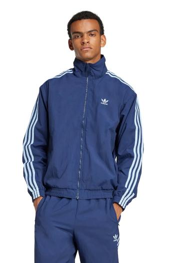 Bunda adidas Originals Firebird Tracktop pánska, tmavomodrá farba, prechodná, JP1253