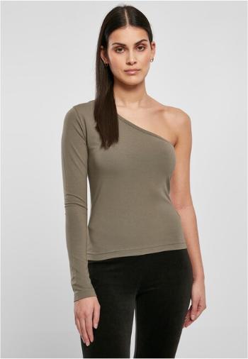 Urban Classics Ladies Asymmetric Longsleeve olive - XS