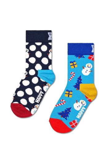 Detské ponožky Happy Socks Kids 2-Pack Big Dot Socks 2-pak tmavomodrá farba, P001695