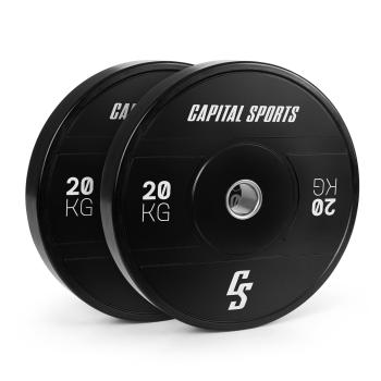 Capital Sports Elongate 2020, kotúče, 2 x 20 kg, tvrdá guma, 50,4 mm