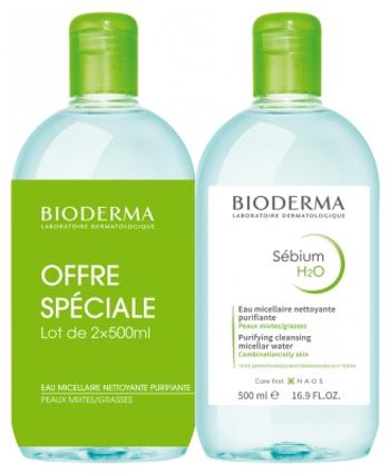 Bioderma Súprava micelárnych vôd pre mastnú a zmiešanú pleť Sebium H2O Duo