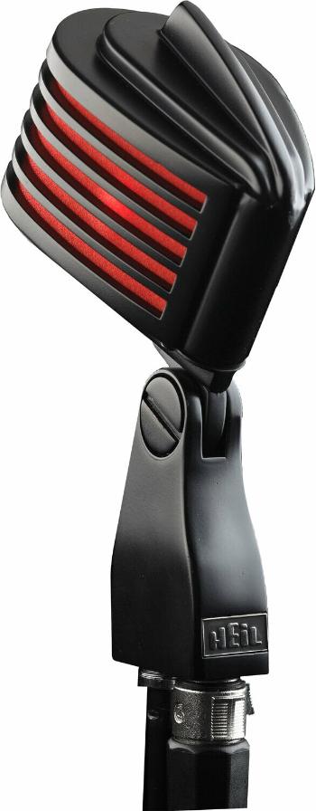 Heil Sound The Fin Black Body Red LED Retro mikrofón