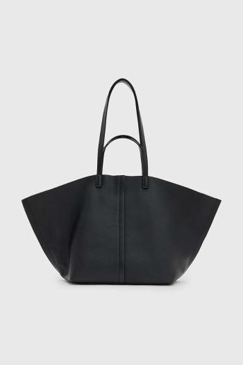 Kožená kabelka AllSaints PHOENIX čierna farba, W493XB