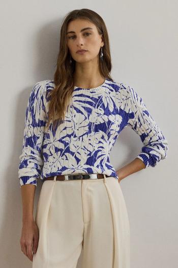 Bavlnený sveter Lauren Ralph Lauren biela farba, 200971174