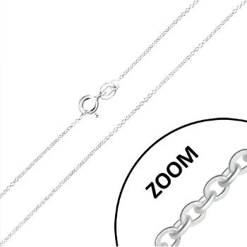 Retiazka zo striebra 925 - drobné okrúhle očká, kolmé napájanie, 0,9 mm